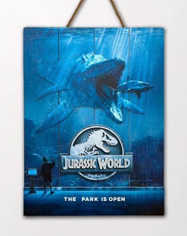 Jurassic World WoodArts 3D Wooden Wall Art Mossasaurus 30 x 40 cm [6]