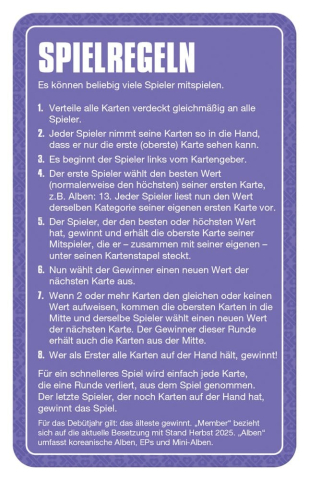 K-Pop Card Game Top Trumps *German Version* [4]