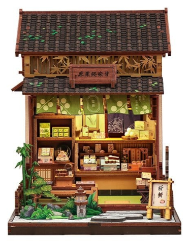Book Nooks - Kanmi-dokoro Kurihara - DIY Miniature House Kit cu LED
