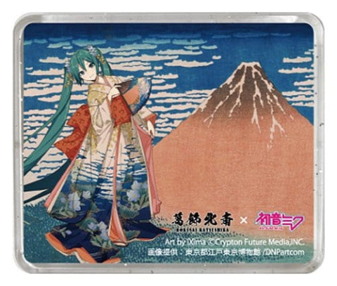 PRECOMENZI - Katsushika Hokusai x Hatsune Miku 3D Magnet Thirty-six Views of Mount Fuji Fine Wind, Clear Morning