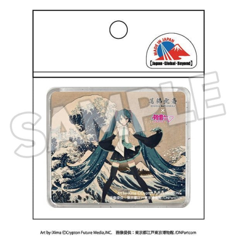 Katsushika Hokusai x Hatsune Miku 3D Magnet Thirty-six Views of Mount Fuji The Great Wave off Kanagawa [2]
