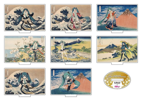 PRECOMENZI - Katsushika Hokusai x Hatsune Miku Acrylic Figure 5 cm Blind Box Assortment (8)