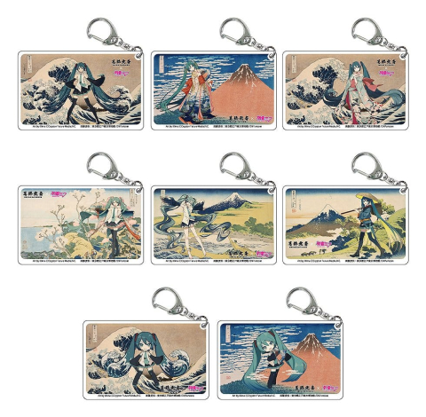 PRECOMENZI - Katsushika Hokusai x Hatsune Miku Acrylic Keychains Blind Box Assortment (8)