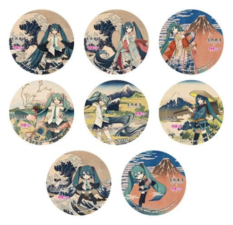 PRECOMENZI - Katsushika Hokusai x Hatsune Miku Pins 6 cm Blind Box Assortment (8)