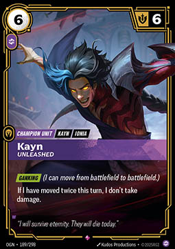 Singles Trading Card Games - Kayn, Unleashed Origins - Singles 189