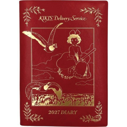 Casa si Cadouri - Kiki's Delivery Service Diary Kiki on her broom red gold foil