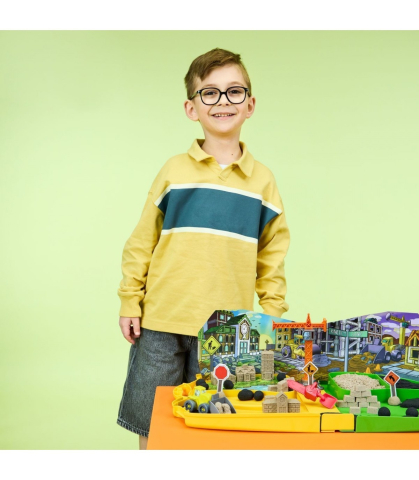 Kinetic Sand Construction Zone - Set Zona de Constructii cu Vehicule [4]