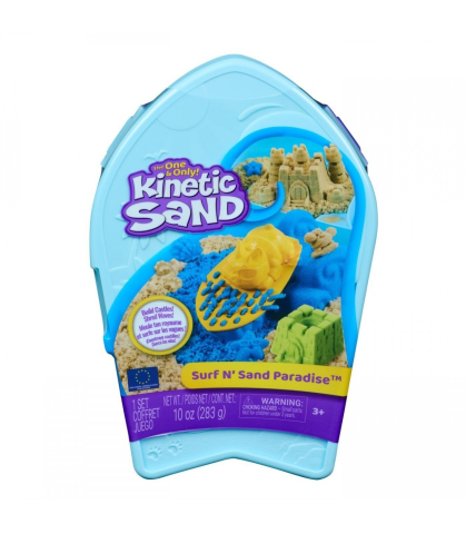 Noutati - Kinetic Sand Surf N' Sand Paradise - Set cu Nisip Kinetic 283 g