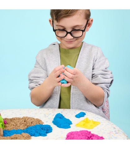 Kinetic Sand Tarm Nisipos - Set Creativ 900 g, 3 Culori [5]