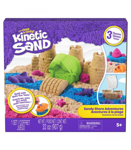 Noutati - Kinetic Sand Tarm Nisipos - Set Creativ 900 g, 3 Culori