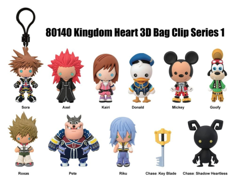 PRECOMENZI - Kingdom Hearts 3D PVC Bag Clips Series 1 Blind Bag Display (24)