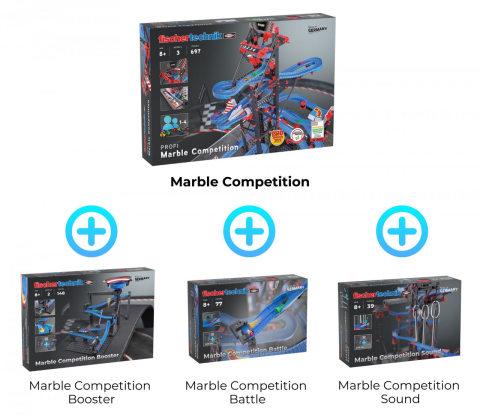 Kit STEM Completare pentru Cursa cu bile metalice - Intrecerea, Fischertechnik [3]