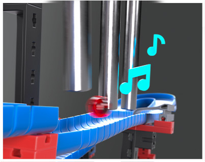 Kit STEM Completare pentru Cursa cu bile metalice - Sunete, Fischertechnik [2]