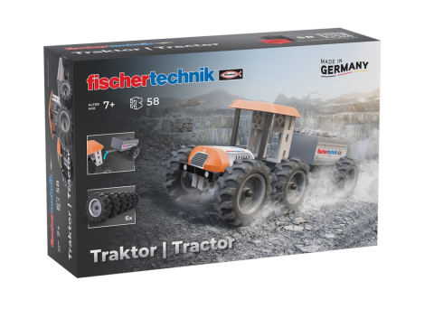 Noutati - Kit STEM Tractor de asamblat si manevrat, Fischertechnik