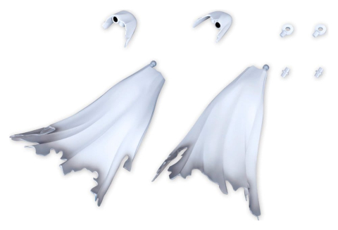 Jucarii - Kotobukiya M.S.G. Model Kit Accessory Set Dress Up Parts Side Cloak White Ver. 13 cm