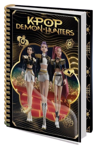 PRECOMENZI - KPop Demon Hunters Notebook A5 Golden Display (12)