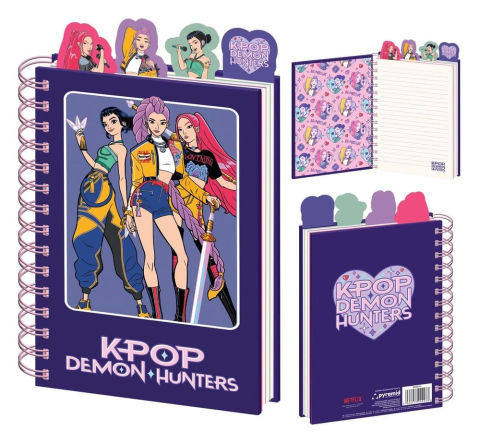 PRECOMENZI - KPop Demon Hunters Project Notebook A5 Hunter/X Display (10)