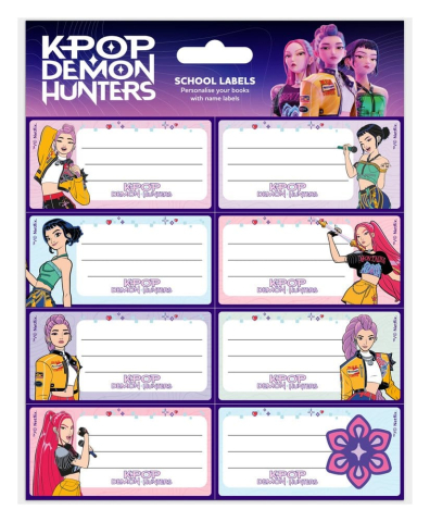 PRECOMENZI - KPop Demon Hunters School Labels Hunter/X