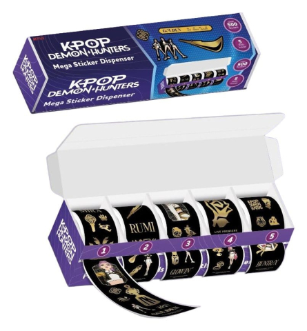 PRECOMENZI - KPop Demon Hunters Sticker Dispenser Golden