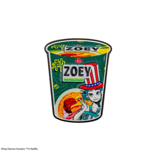 KPop Demon Hunters Zoey Hamburger Noodles Pin Oficial [1]