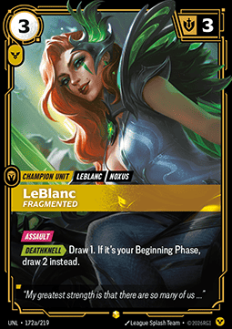 Singles Trading Card Games - Leblanc, Fragmented (V.2 - Showcase) Unleashed - Singles 172a