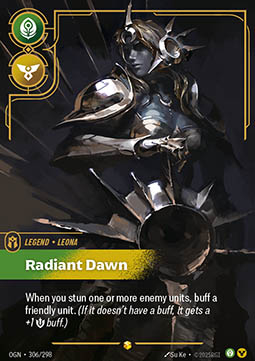 Singles Trading Card Games - Leona, Radiant Dawn (V.2 - Showcase) Origins - Singles 306