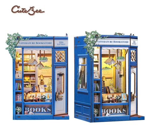 Literature Bookstore - DIY Book Nook Kit cu LED [7]