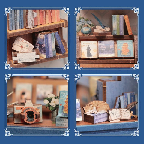 Literature Bookstore - DIY Book Nook Kit cu LED [8]