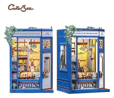 Literature Bookstore - DIY Book Nook Kit cu LED [4]