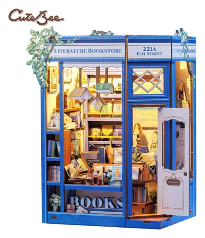 Literature Bookstore - DIY Book Nook Kit cu LED [3]