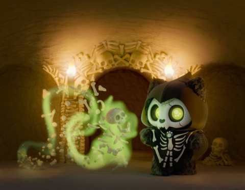 Little Skull Sorcerers Keychains Blind Box Display (4) [4]