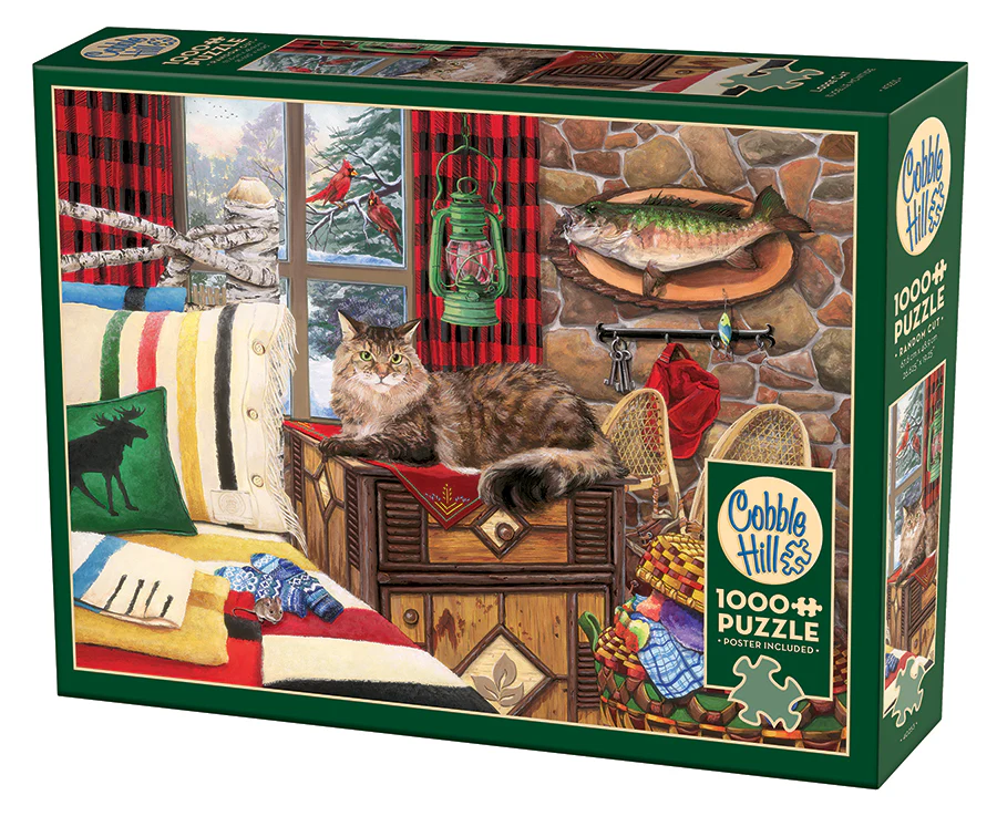 Puzzle 1000 piese - Lodge Cat – Puzzle 1000 piese