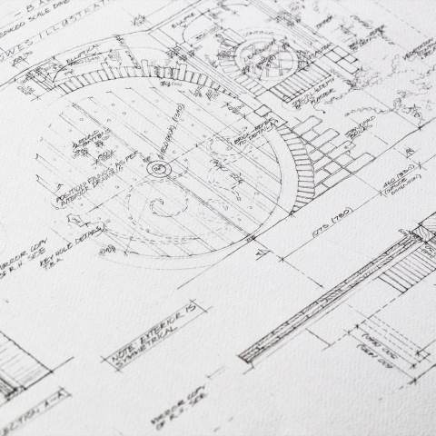 Lord of the Rings Blueprint Art Print The Grey Havens 59 x 42 cm [2]