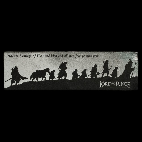 PRECOMENZI - Lord of the Rings Leather Bookmark Fellowship Silhouette