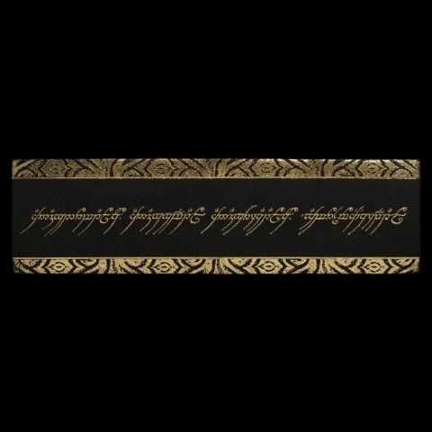 PRECOMENZI - Lord of the Rings Leather Bookmark The One Ring Inscription