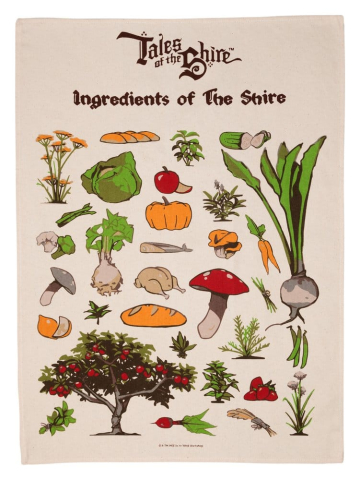 PRECOMENZI - Lord of the Rings Tea Towel Ingredients of The Shire (Tales of the Shire (2025)) 69 cm