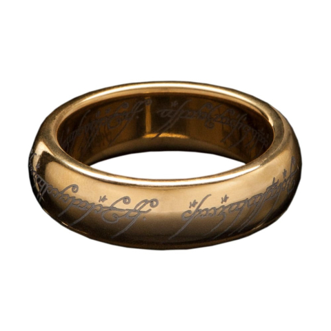 PRECOMENZI - Lord of the Rings Tungsten Ring The One Ring (gold plated) Size 9