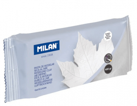 Arta plastica - Lut de modelaj MILAN alb – 400 g