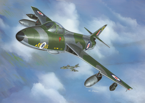 Macheta Hawker Hunter FGA.9 – Avion de lupta britanic 1:72 [1]