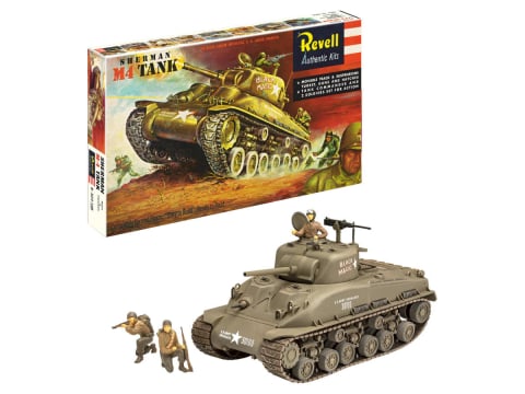 Figurine - Macheta tanc Revell M4 Sherman 1:40 – 75 Years Plastic Kits 03369