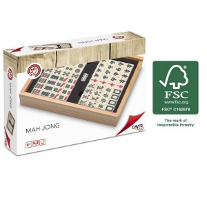 Board Games - Mah Jong Cayro – Joc traditional chinezesc cu cutie de lemn si 144 de pietre