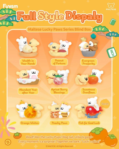Maltese Blind Box Mini Figures Lucky Paws Series Display (8) [10]