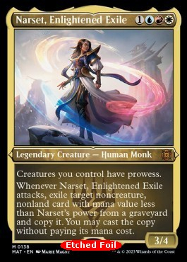 Singles Magic The Gathering - March of the Machine: The Aftermath Narset, Enlightened Exile (V.2) Etched Foiled 138