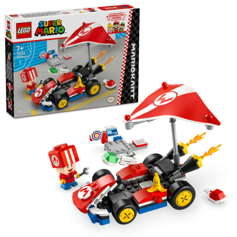LEGO Super Mario - LEGO Super Mario Standard Kart cu Toad Pit Crew 72032