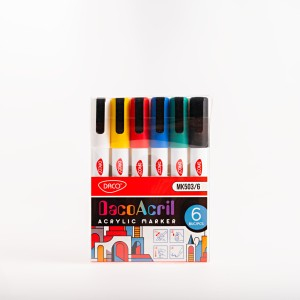 Rechizite, Creativitate, Hobby - MARKER ACRILIC DACO SET 6 MK503/6