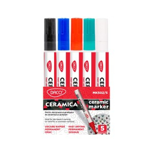 Rechizite, Creativitate, Hobby - MARKER CERAMICA DACO SET 5 MK502/5