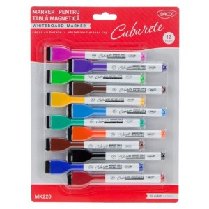 Rechizite, Creativitate, Hobby - MARKER TABLA MAGNETICA SET 12 DACO MK220