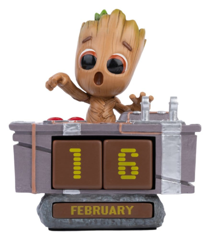 PRECOMENZI - Marvel 3D Perpetual Calendar Groot Death Button 12 cm