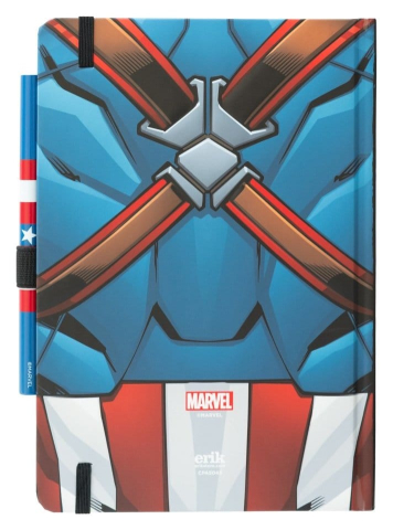 PRECOMENZI - Marvel Captain America Premium Notebook with Pen Uniform A5