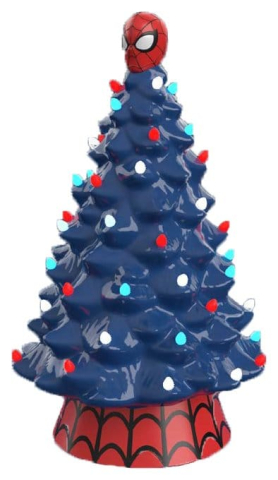 PRECOMENZI - Marvel Ceramic Christmas Tree with Lights Spider-Man 23 cm